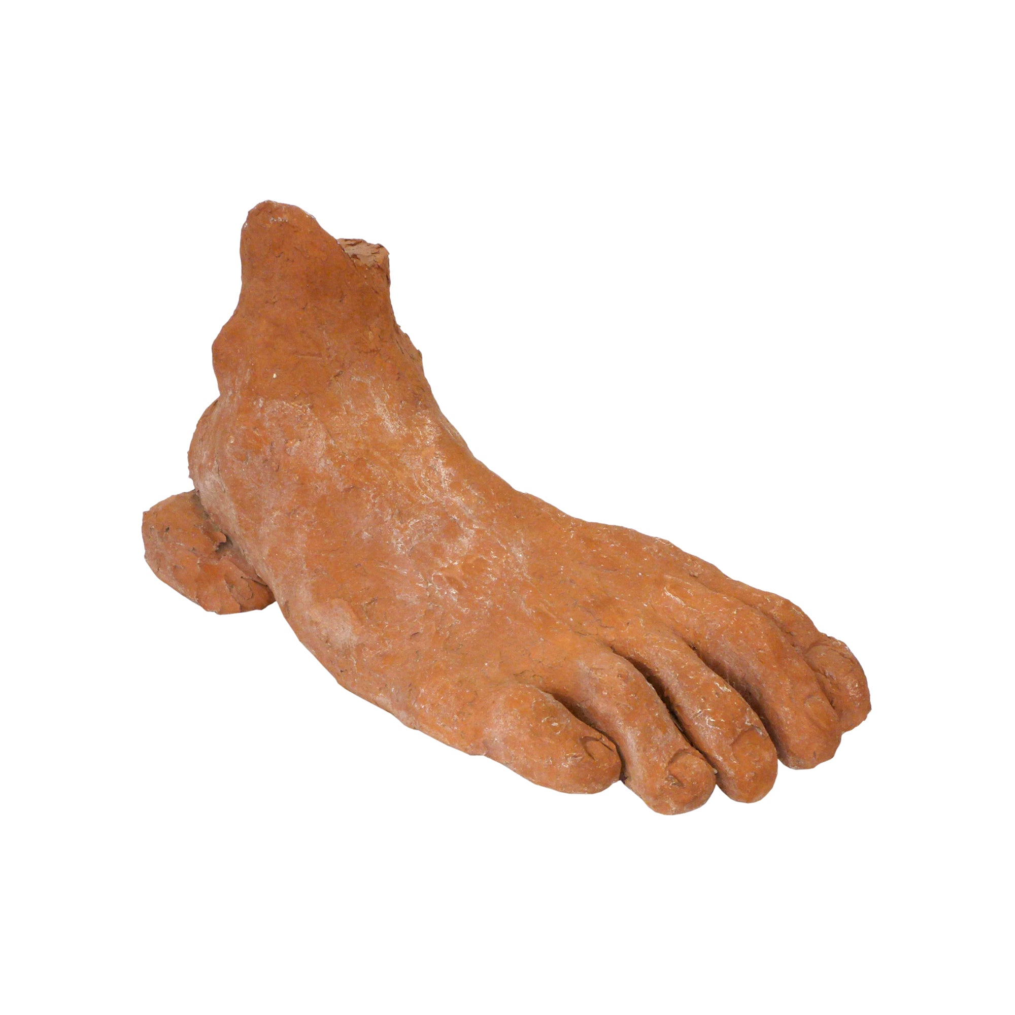 Hand-Formed Terra Cotta Foot Sculpture