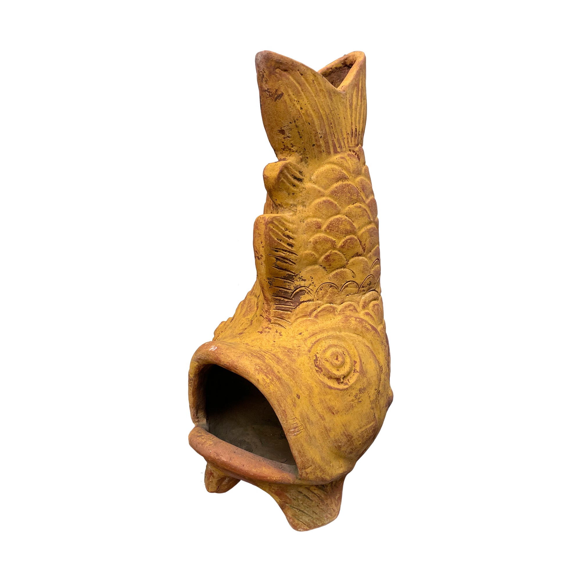 Terra Cotta Koi Fish Chiminea – The Window