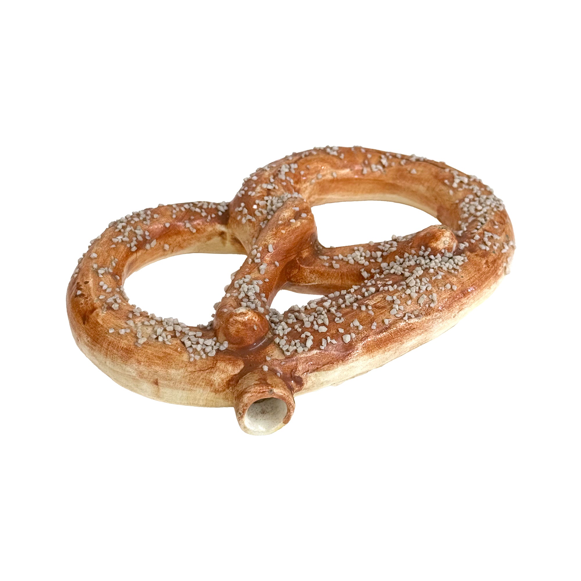 Trompe L'Oeil Ceramic Pretzel Flask