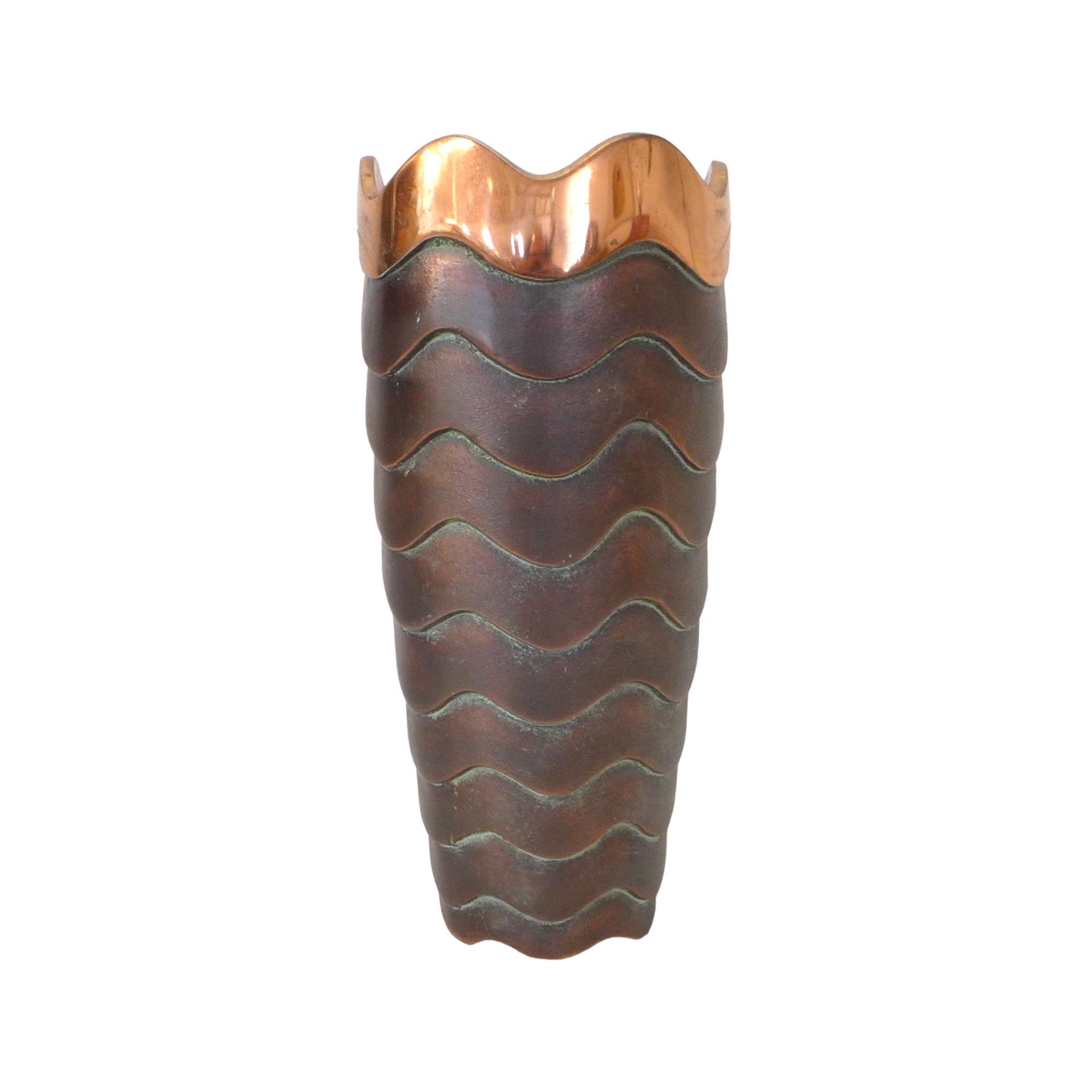 Undulating Copper Vase