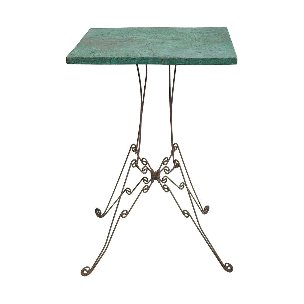 Victorian Wood and Wrought Metal Typing Table