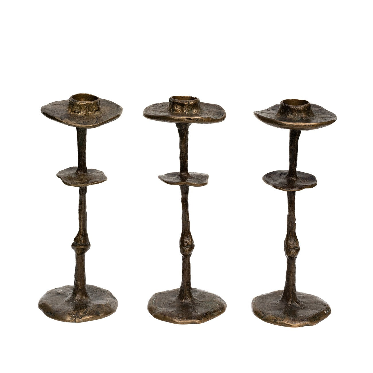 Vintage German Bronze Candle Holders