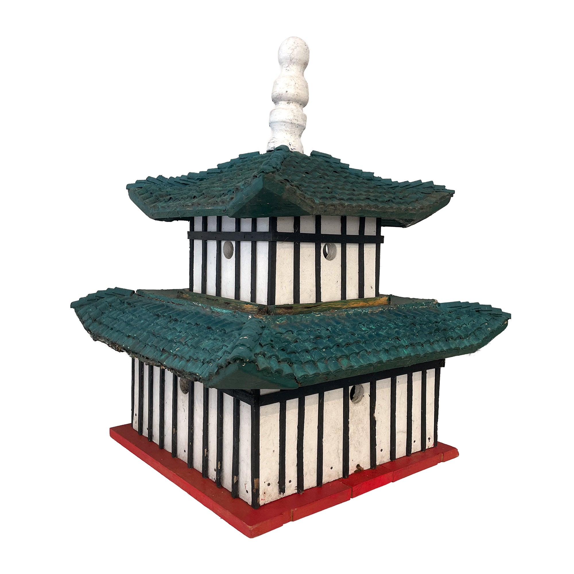 Wood Folk Art Pagoda Birdhouse