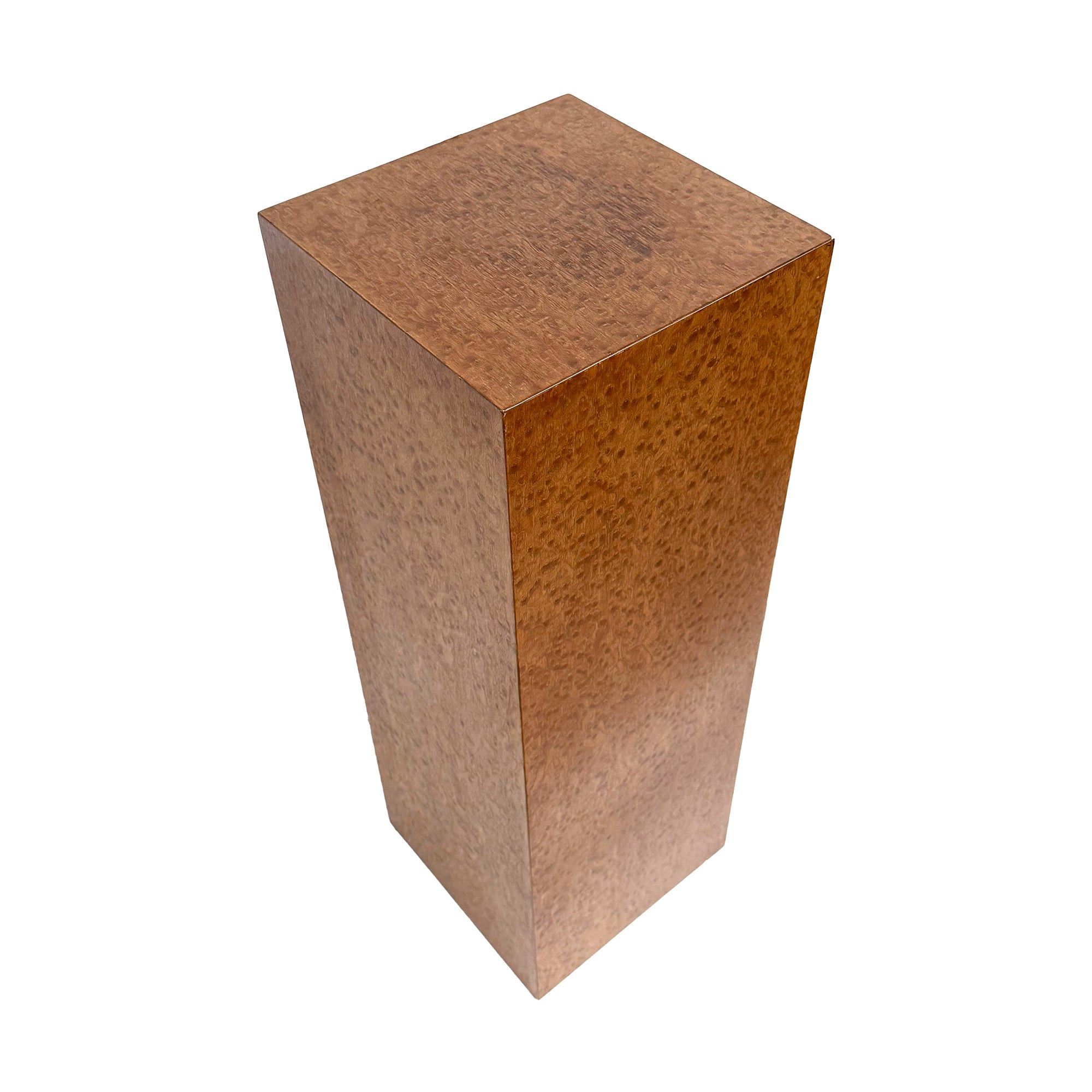 Wood Pedestal with Bird's-Eye Veneer