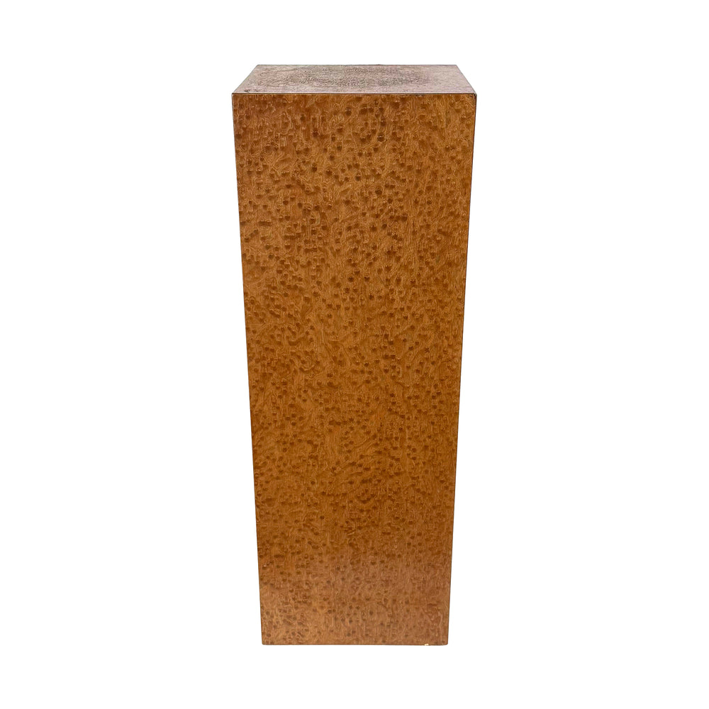 Wood Pedestal with Bird's-Eye Veneer