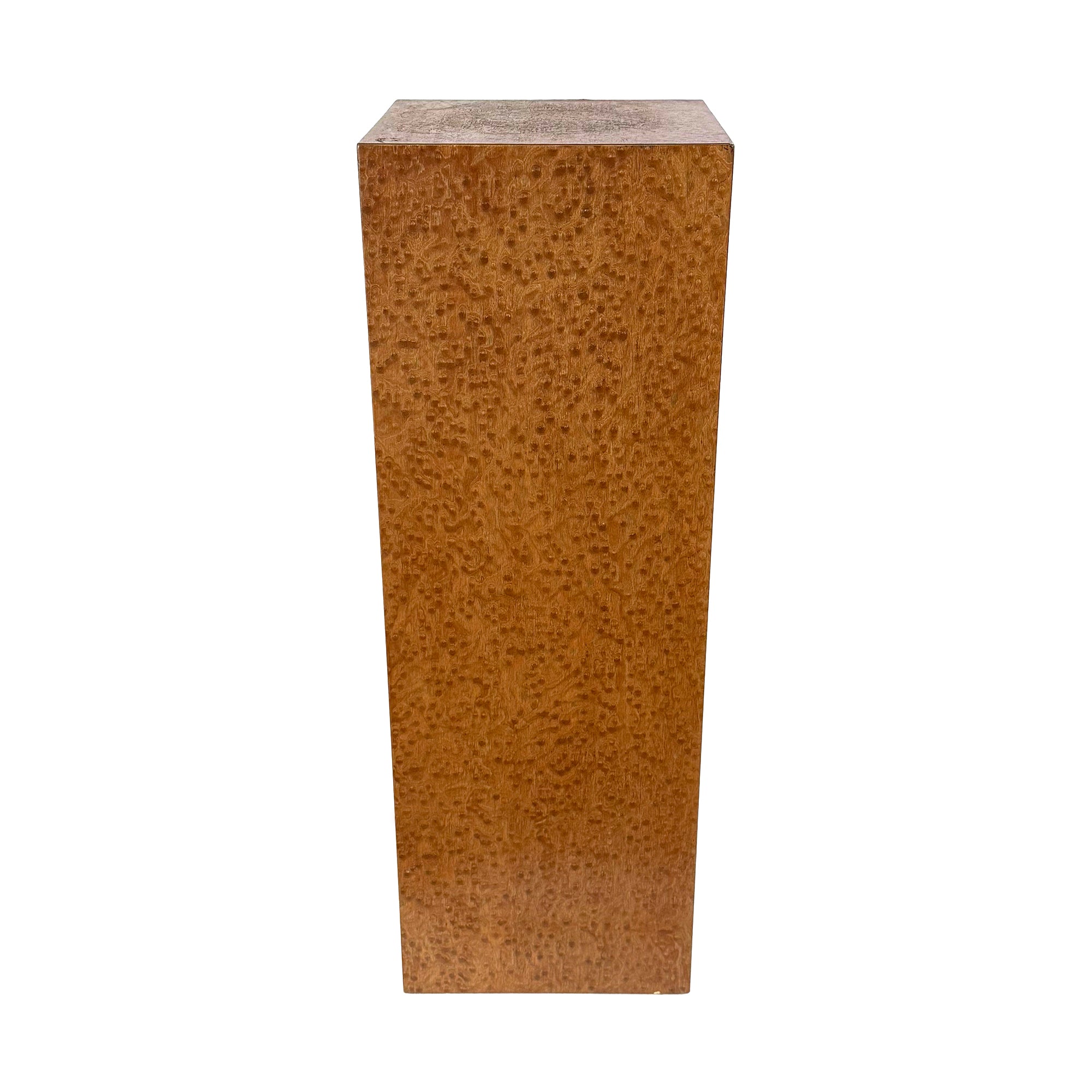 Wood Pedestal with Bird's-Eye Veneer