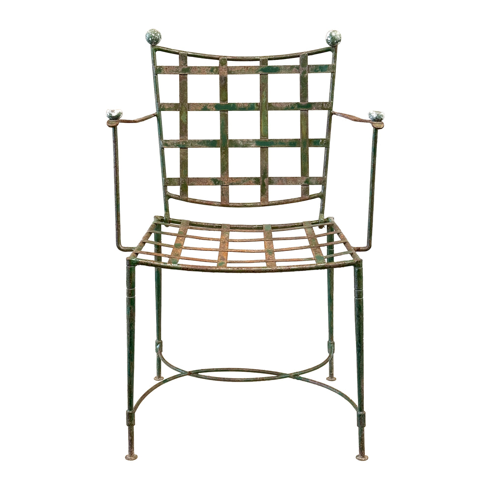 Wrought Iron Outdoor Armchair by Salterini
