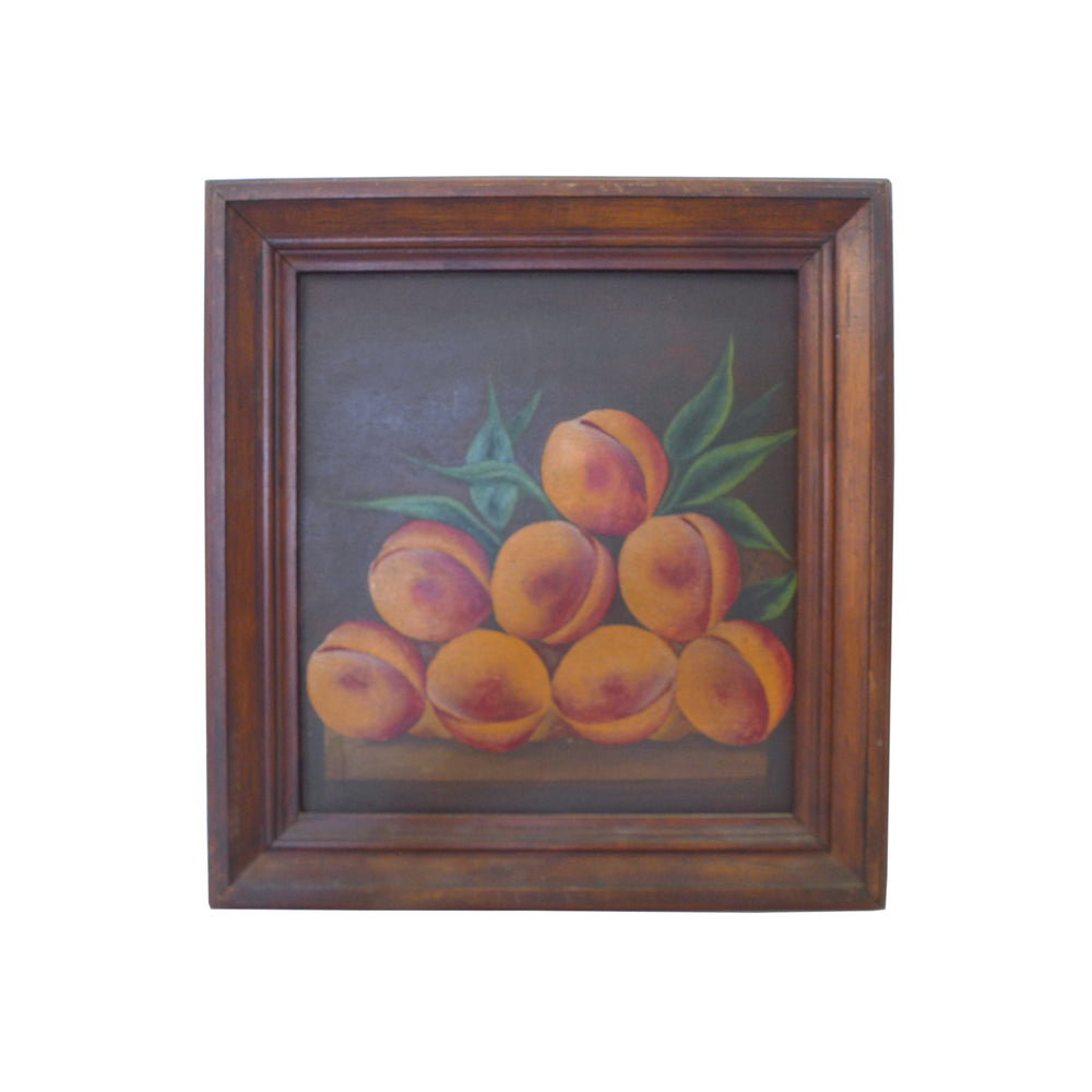 19th Century Peaches Oil Painting