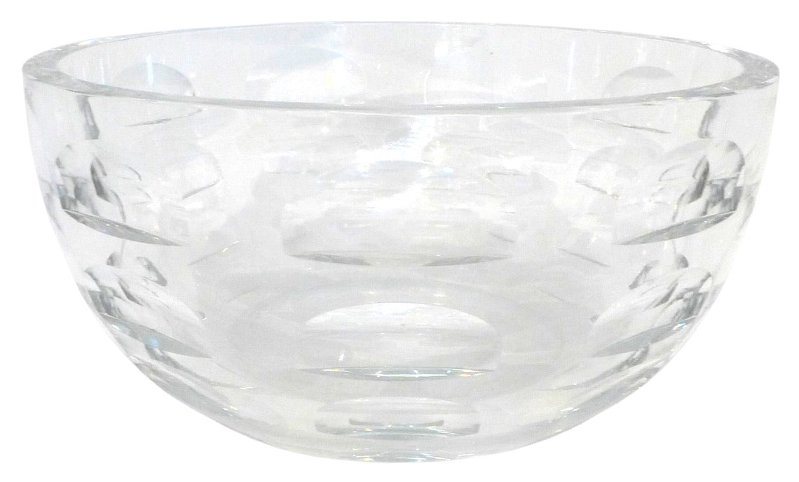Scandinavian Etched Glass Bowl