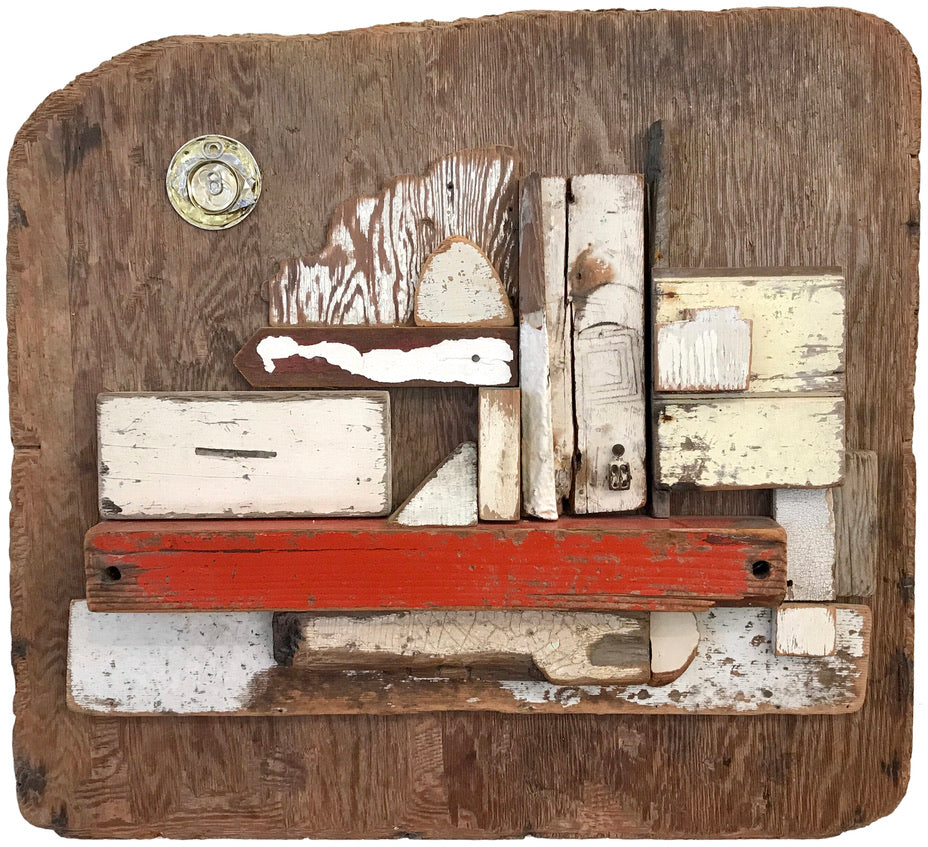 Large Hanging Mixed Media Assemblage by Monte Hartman