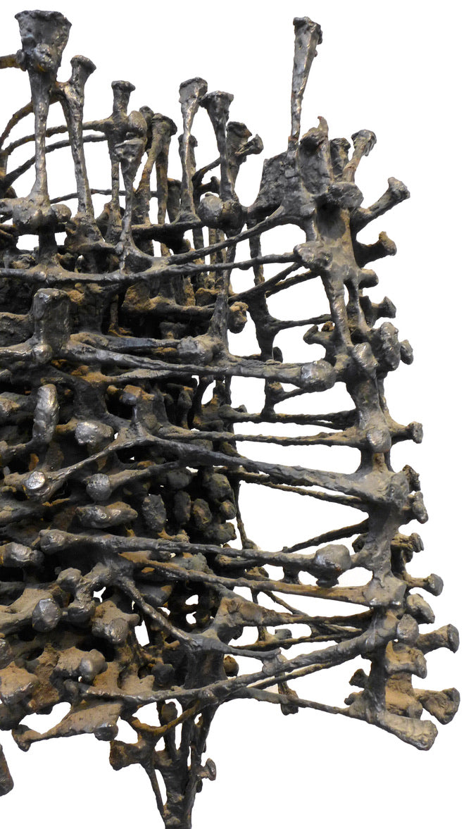 Large Brutalist Iron Sculpture by John Cook