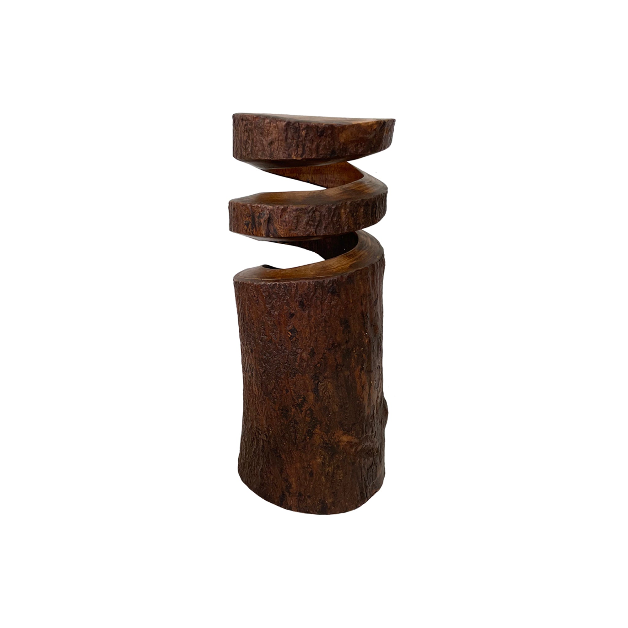 Spiraling Cut Cork Wood Vase
