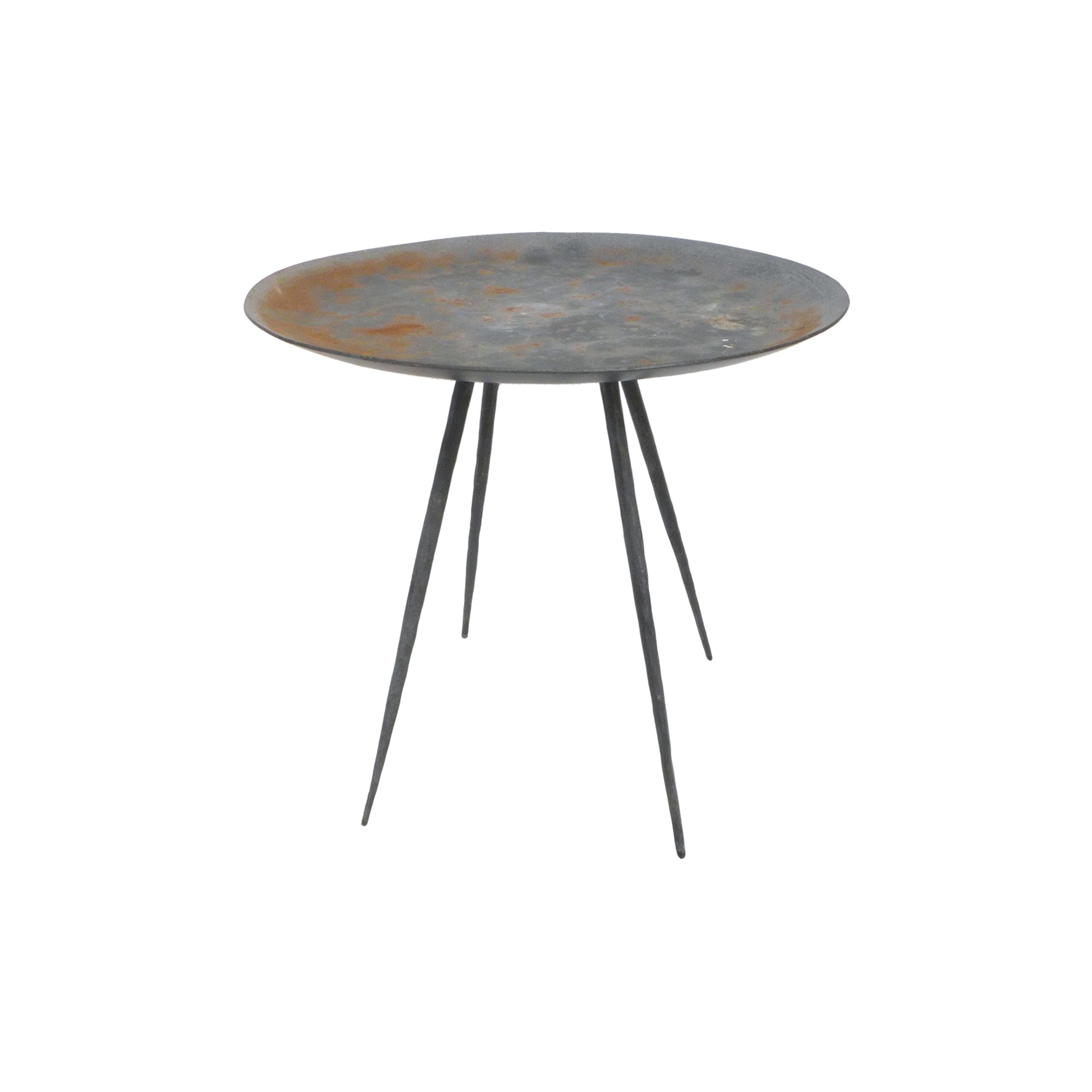 Round Iron Side Table