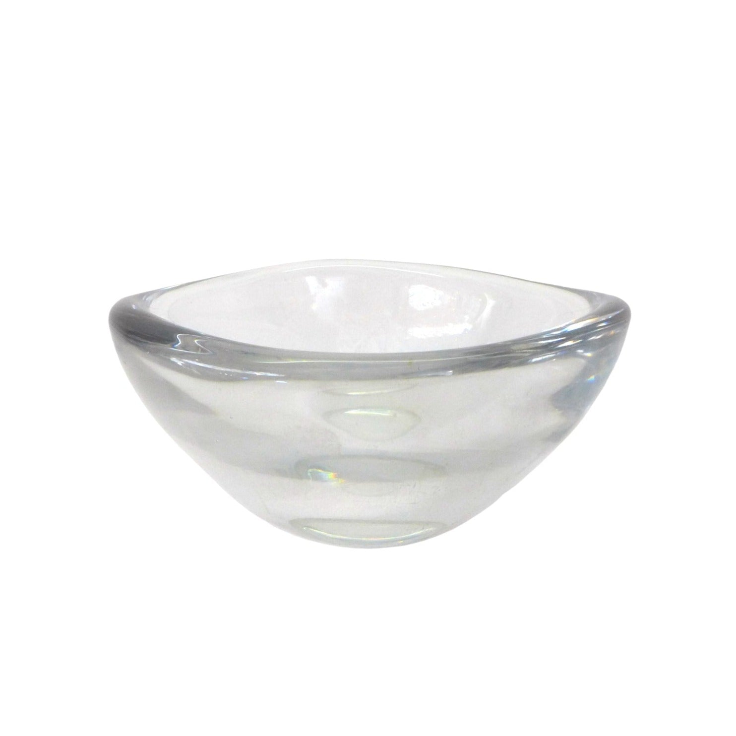 Undulating Round Glass Catch-All or Bowl