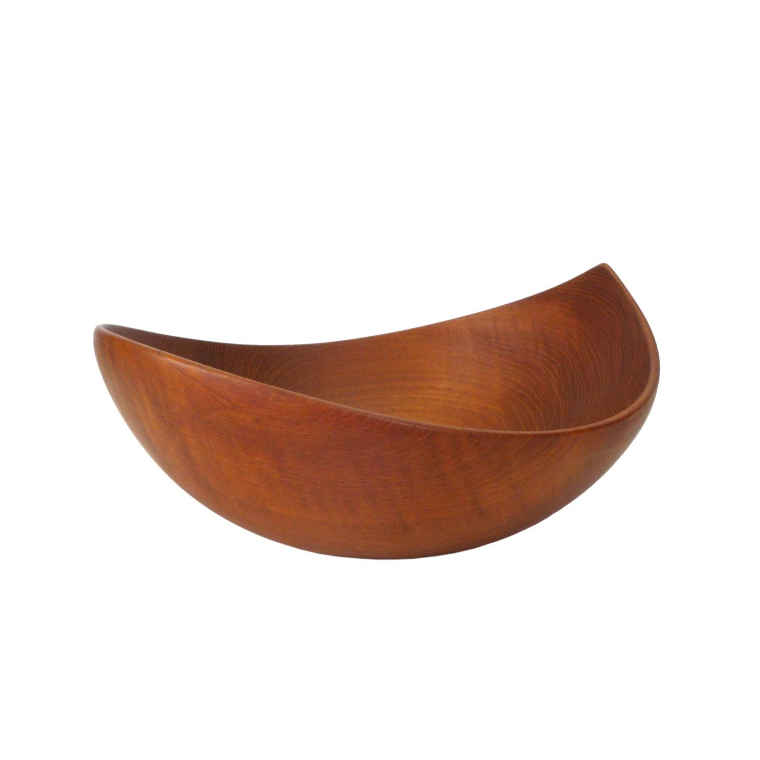 Asymmetrical Pointed Wood Bowl