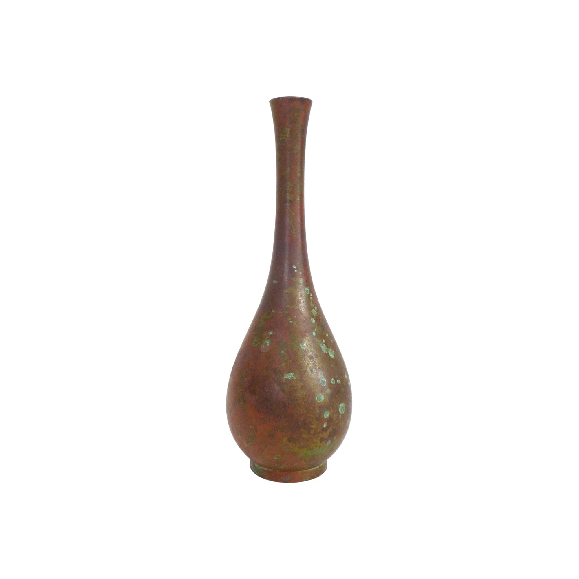 Japanese Bronze Vase with Applied Patina