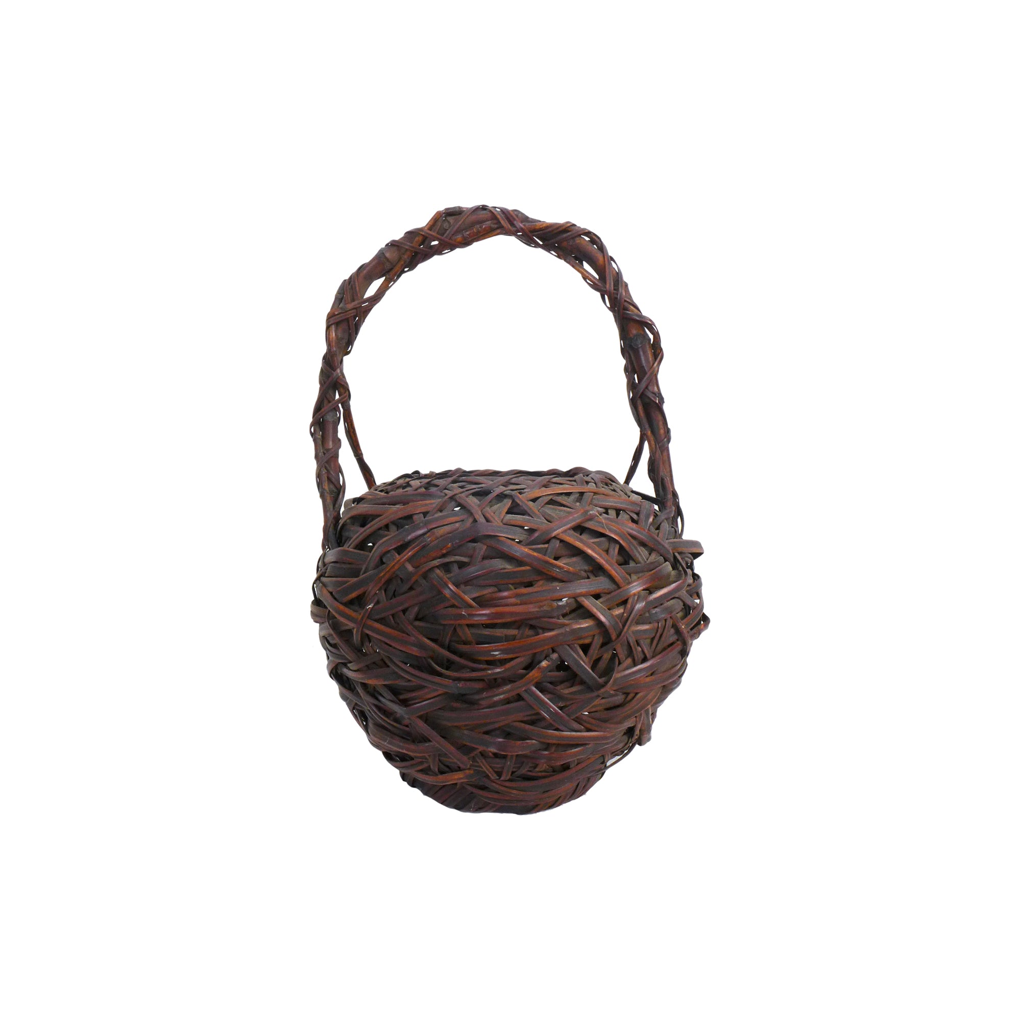 19th Century Japanese Woven Bamboo Basket