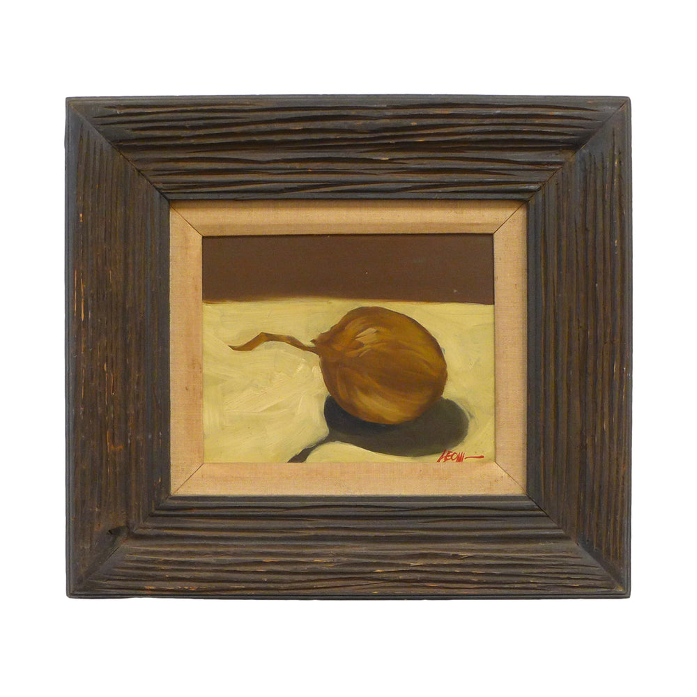 Modernist Onion Painting in Oil on Canvas
